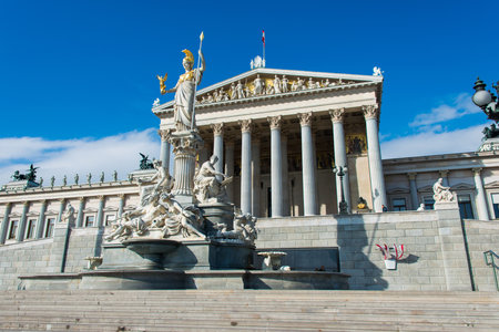 ウィーン、オーストリアのオーストリアの議会。オーストリアの議会の建物はウィーンで